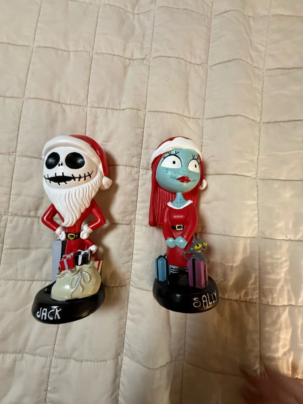 Disney Jack‎ & Sally Holiday Figurines - Red, White, Blue, Black